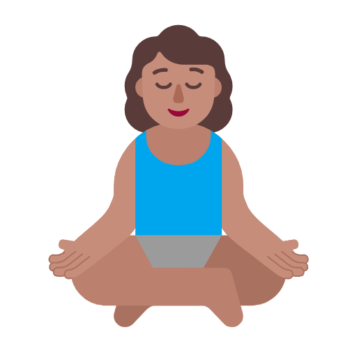 Woman In Lotus Position: Medium Skin Tone on Microsoft Fluent