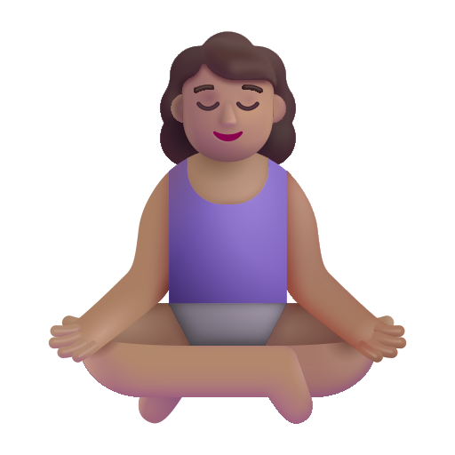 Woman In Lotus Position: Medium Skin Tone on Microsoft 3D