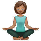 Woman In Lotus Position: Medium Skin Tone on WhatsApp