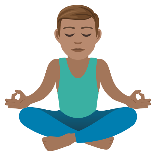 Man In Lotus Position: Medium Skin Tone on JoyPixels