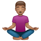Man In Lotus Position: Medium Skin Tone on WhatsApp