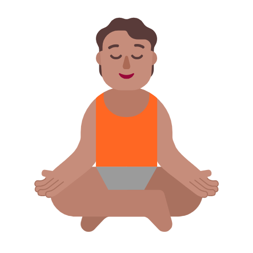 Person In Lotus Position: Medium Skin Tone on Microsoft Fluent