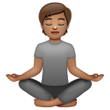 Person In Lotus Position: Medium Skin Tone on WhatsApp