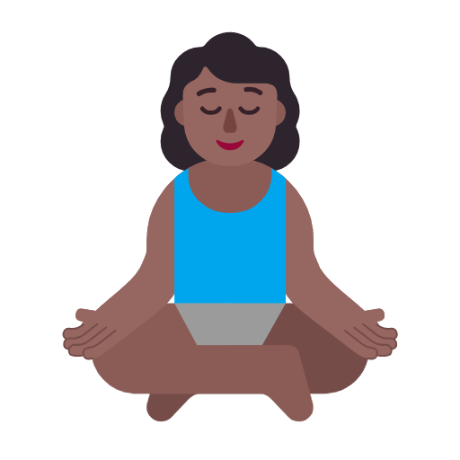 Woman In Lotus Position: Medium-Dark Skin Tone on Microsoft Fluent