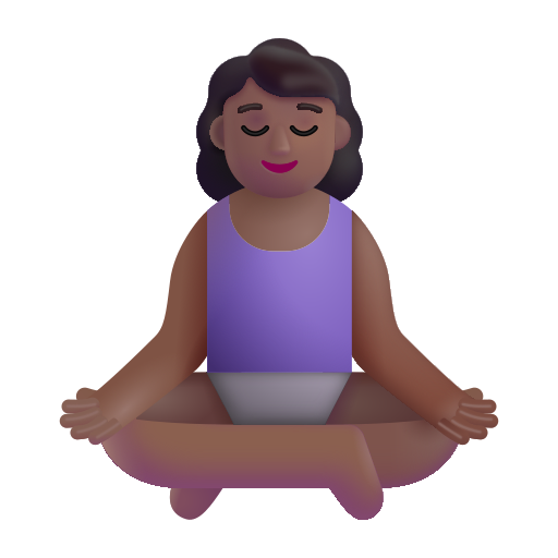 Woman In Lotus Position: Medium-Dark Skin Tone on Microsoft 3D