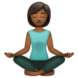 Woman In Lotus Position: Medium-Dark Skin Tone on WhatsApp