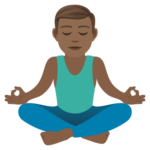 Man In Lotus Position: Medium-Dark Skin Tone on JoyPixels