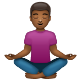 Man In Lotus Position: Medium-Dark Skin Tone on WhatsApp