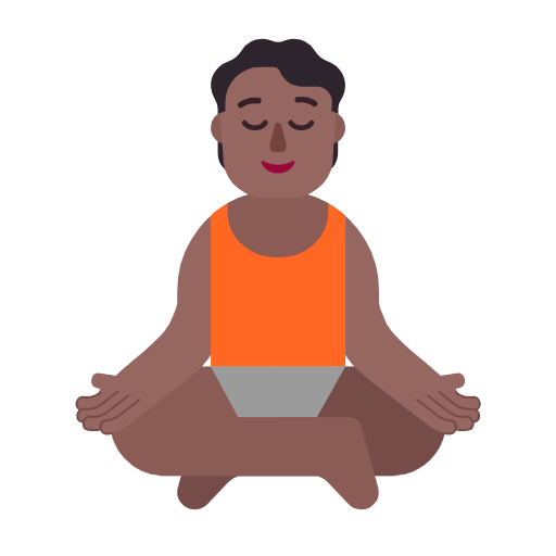Person In Lotus Position: Medium-Dark Skin Tone on Microsoft Fluent