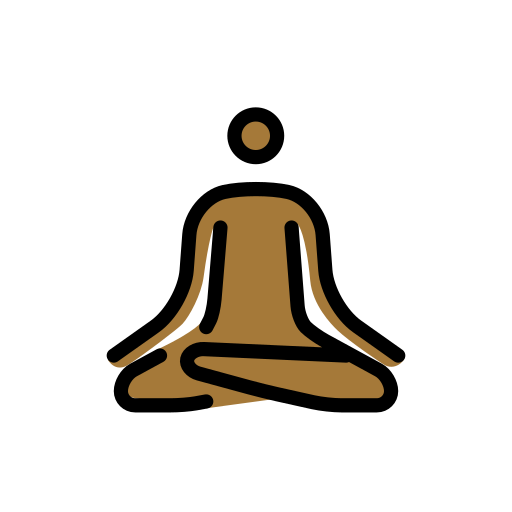 Person In Lotus Position: Medium-Dark Skin Tone on OpenMoji