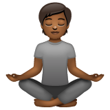 Person In Lotus Position: Medium-Dark Skin Tone on WhatsApp