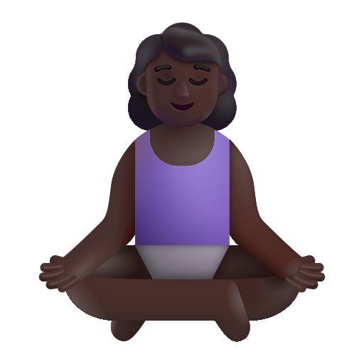 Woman In Lotus Position: Dark Skin Tone on Microsoft 3D