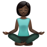Woman In Lotus Position: Dark Skin Tone on WhatsApp