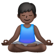 Man In Lotus Position: Dark Skin Tone on Samsung