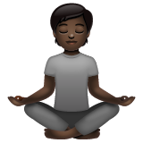 Person In Lotus Position: Dark Skin Tone on WhatsApp