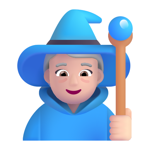 Woman Mage: Light Skin Tone on Microsoft 3D