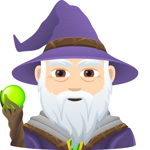 Man Mage: Light Skin Tone on JoyPixels