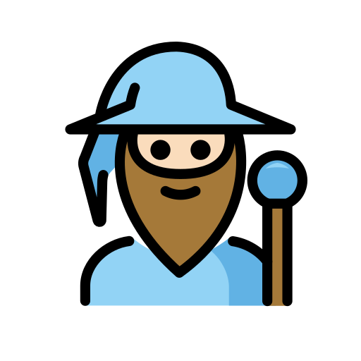 Man Mage: Light Skin Tone on OpenMoji
