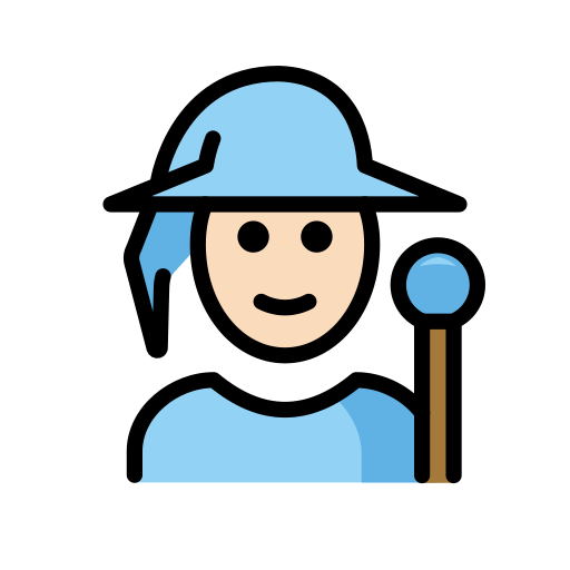 Mage: Light Skin Tone on OpenMoji