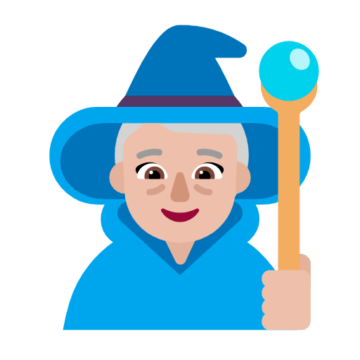 Woman Mage: Medium-Light Skin Tone on Microsoft Fluent