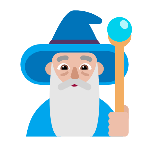 Man Mage: Medium-Light Skin Tone on Microsoft Fluent