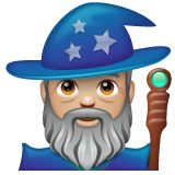 Man Mage: Medium-Light Skin Tone on WhatsApp