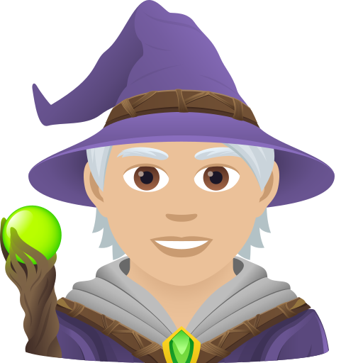 Mage: Medium-Light Skin Tone on JoyPixels