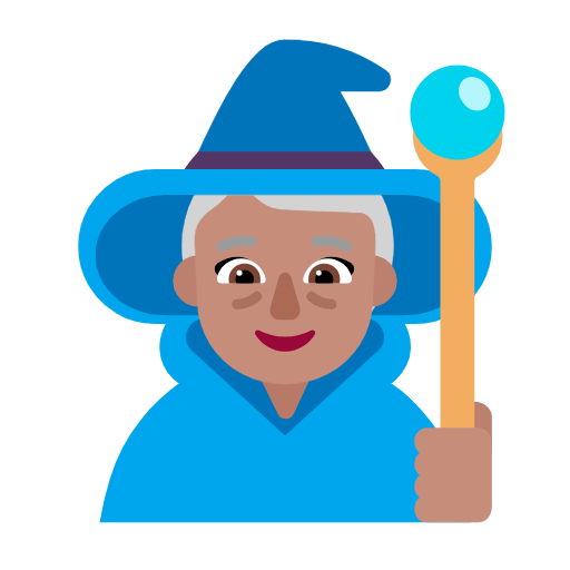 Woman Mage: Medium Skin Tone on Microsoft Fluent
