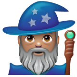 Man Mage: Medium Skin Tone on WhatsApp
