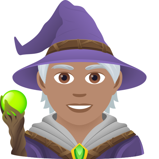 Mage: Medium Skin Tone on JoyPixels