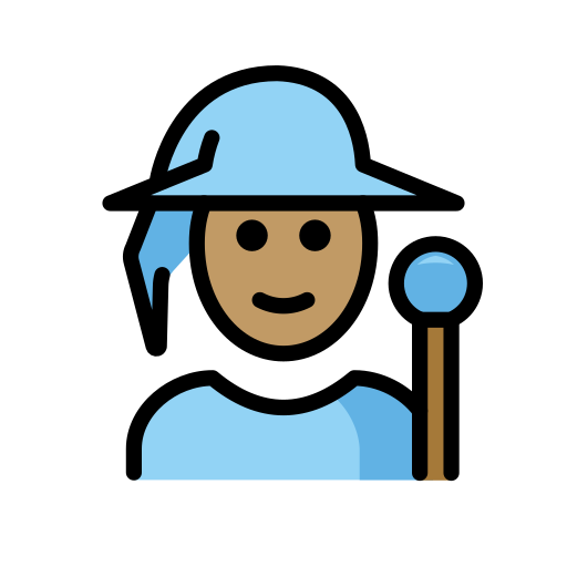 Mage: Medium Skin Tone on OpenMoji