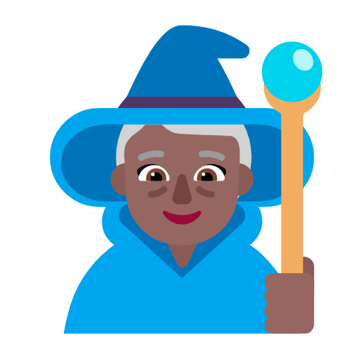 Woman Mage: Medium-Dark Skin Tone on Microsoft Fluent