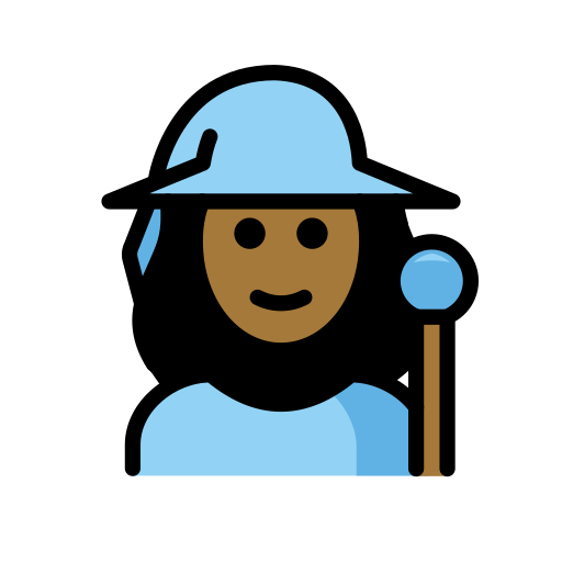 Woman Mage: Medium-Dark Skin Tone on OpenMoji