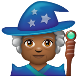 Woman Mage: Medium-Dark Skin Tone on WhatsApp