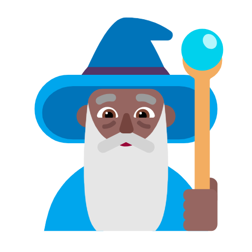 Man Mage: Medium-Dark Skin Tone on Microsoft Fluent