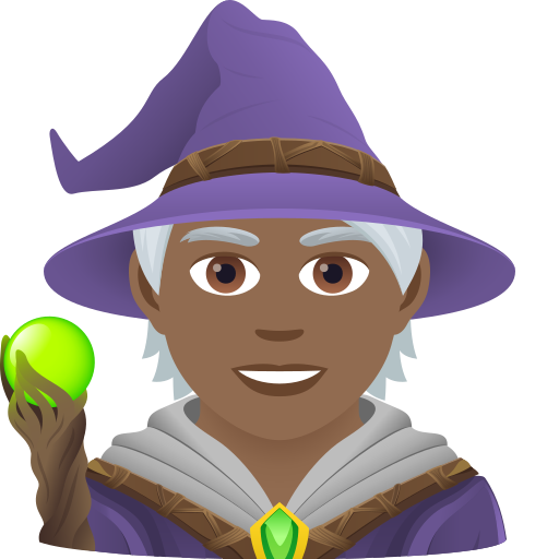 Mage: Medium-Dark Skin Tone on JoyPixels
