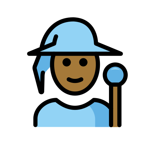 Mage: Medium-Dark Skin Tone on OpenMoji