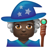 Woman Mage: Dark Skin Tone on WhatsApp