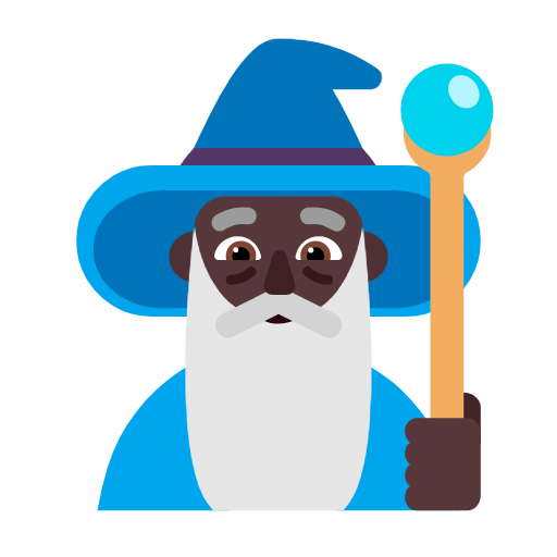 Man Mage: Dark Skin Tone on Microsoft Fluent