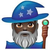 Man Mage: Dark Skin Tone on WhatsApp