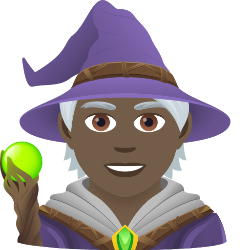 Mage: Dark Skin Tone on JoyPixels