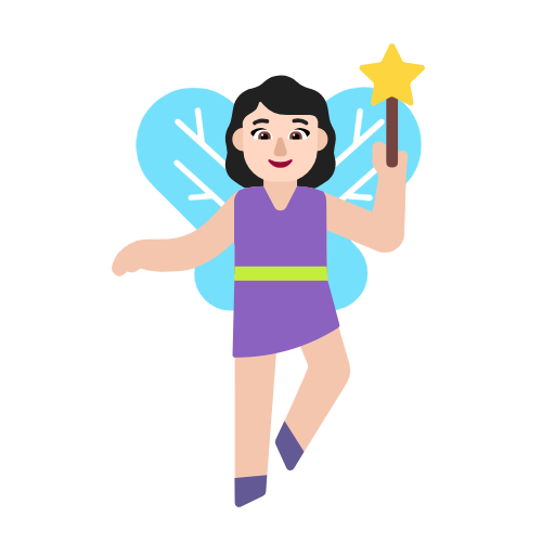 Woman Fairy: Light Skin Tone on Microsoft Fluent
