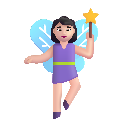 Woman Fairy: Light Skin Tone on Microsoft 3D