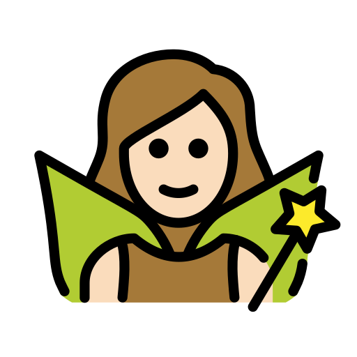 Woman Fairy: Light Skin Tone on OpenMoji