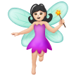 Woman Fairy: Light Skin Tone on Samsung