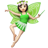Woman Fairy: Light Skin Tone on WhatsApp