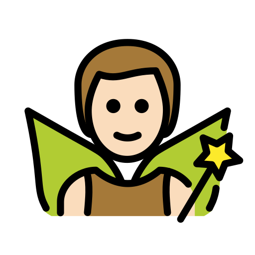 Man Fairy: Light Skin Tone on OpenMoji