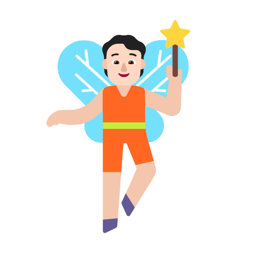 Fairy: Light Skin Tone on Microsoft Fluent