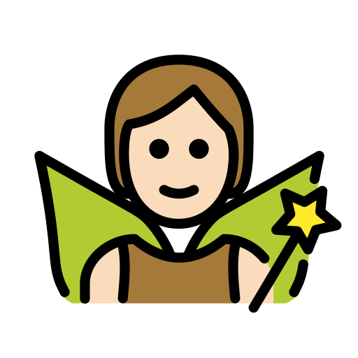 Fairy: Light Skin Tone on OpenMoji