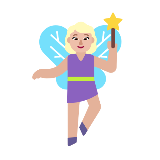 Woman Fairy: Medium-Light Skin Tone on Microsoft Fluent